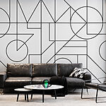 Wall murals Black and white pattern