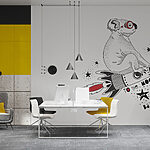 Wall murals Koala on a rocket