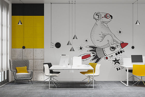 Koala on a rocket Wall murals Koala on a rocket