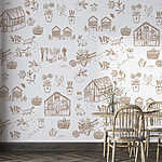 Wall murals Drawing of a house