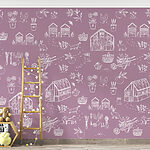 Wall mural Drawing of a greenhouse