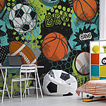 Wall murals Sports collage with vibrant colors