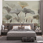 Wall murals Gentle waves of delicate foliage.