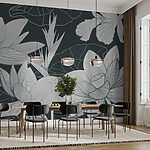 Wall mural Elegant floral design in soothing hues