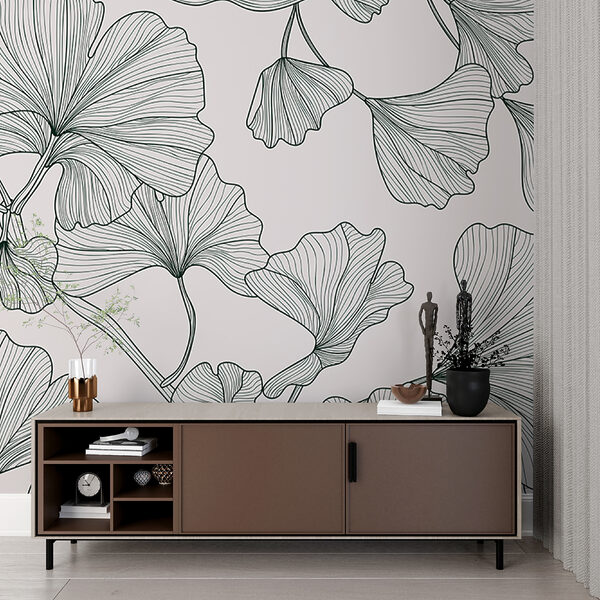 Wall mural Wall mural Elegant ginkgo leaf pattern design (SKU: w00328v2)