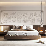Wall murals Drawing of a vase