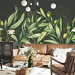 Wall murals Olive branches with lush green leaves.