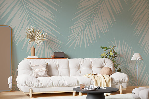 Tropical palm leaves pattern Wall murals Tropical palm leaves pattern