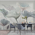 Wall mural Soft pastels create serene floral art