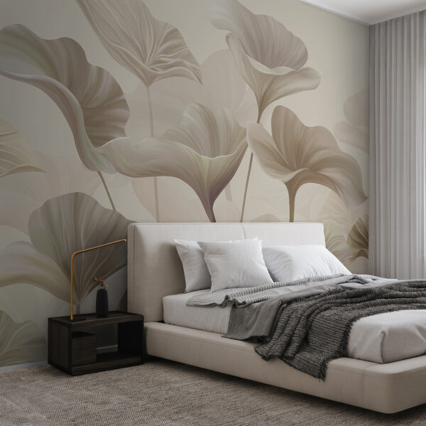 Wall murals Wall murals Soft-hued abstract floral illustration (SKU: w00385v3)