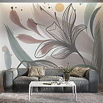 Wall murals Abstract floral elegance in pastel hues