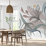 Wall mural Abstract floral elegance in pastel hues