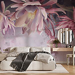 Wall murals Delicate watercolor floral arrangement blooms.