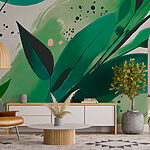 Wall murals Pink circle on a white surface