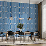 Wall mural Blue and white pattern