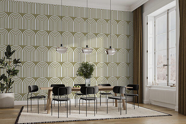 Endless arches in warm hues Wall murals Endless arches in warm hues