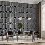 Wall mural Black and white pattern