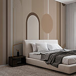 Wall mural Abstract stripes and circles pattern