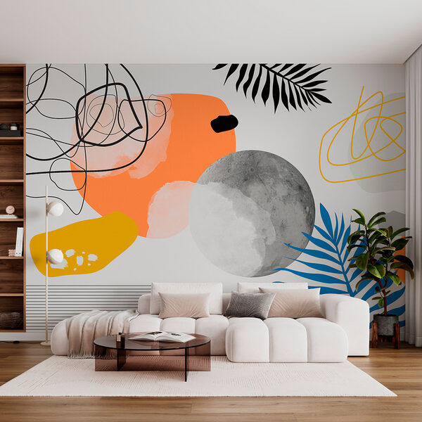 Black and white leaf Wall murals Black and white leaf