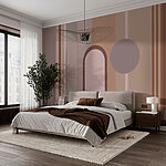 Wall murals Abstract geometric design in earthy tones.
