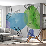 Wall murals Green and blue art