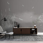Wall murals White dragonfly with wings