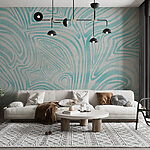 Wall murals Blue and white pattern