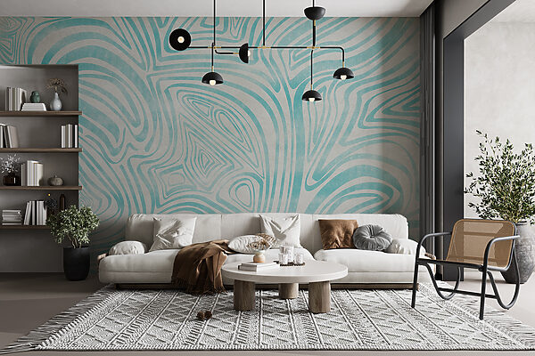 Blue and white pattern Wall murals Blue and white pattern