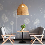 Wall murals Dandelions dancing in the breeze.