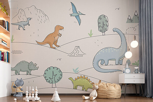 Cartoon of a pterodactyl Wall murals Cartoon of a pterodactyl