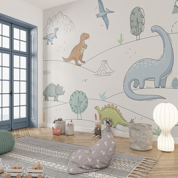 Wall mural Cartoon of a pterodactyl
