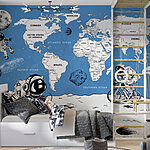 Wall murals Drawing of a person riding a bicycle
