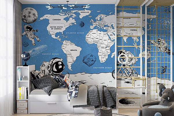 Drawing of a person riding a bicycle Wall murals Drawing of a person riding a bicycle