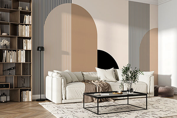 Abstract lines and curves pattern Wall murals Abstract lines and curves pattern
