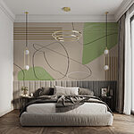 Wall mural Brown and tan striped background