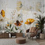 Wall mural Wildflowers dancing in the breeze