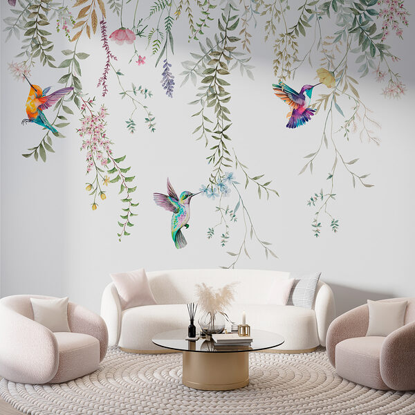 Watercolor of a hummingbird Wall murals Watercolor of a hummingbird