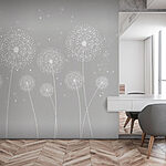 Wall murals White dandelion flower