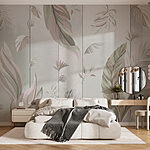 Wall mural Elegant pattern of delicate leaves
