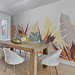 Wall murals Group of colorful leaves