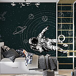 Wall mural An astronaut floating in space