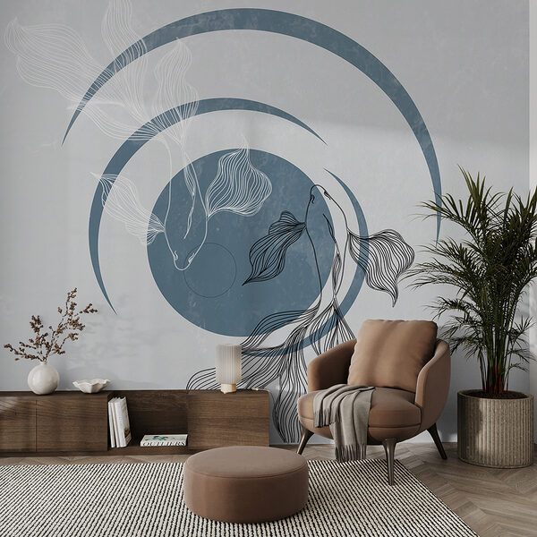 Drawing of a fish Wall murals Drawing of a fish