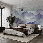 Wall murals Watercolor painting of mountains