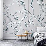 Wall mural Wavy abstract line pattern design