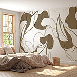 Wall murals Abstract lines with earthy shapes.