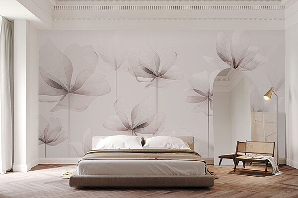 Group of white flowers Wall murals Group of white flowers