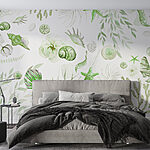 Wall mural Seashells and leaves in harmony