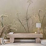 Wall mural Delicate wildflowers in soft light