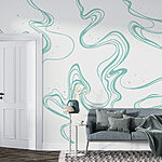 Wall mural White background with blue lines