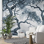 Wall mural Group of trees with branches